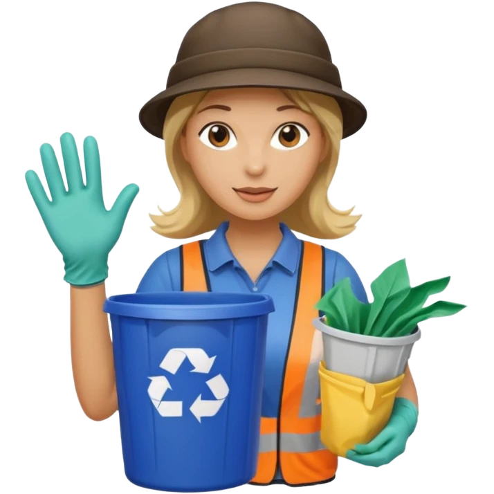 woman taking out the trash emoji