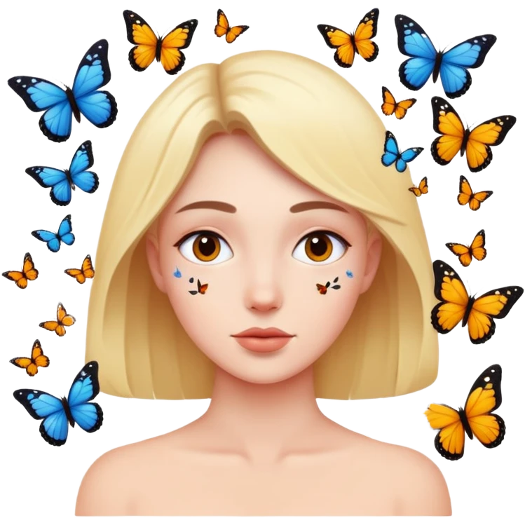 falling in love surrounded by butterflies  emoji