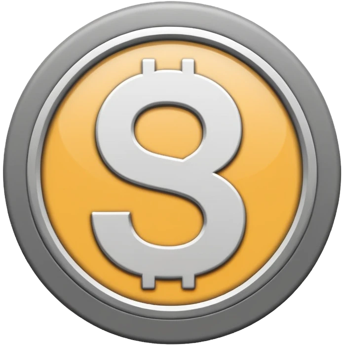 the $ dollar sign should be white inside a grey circle emoji