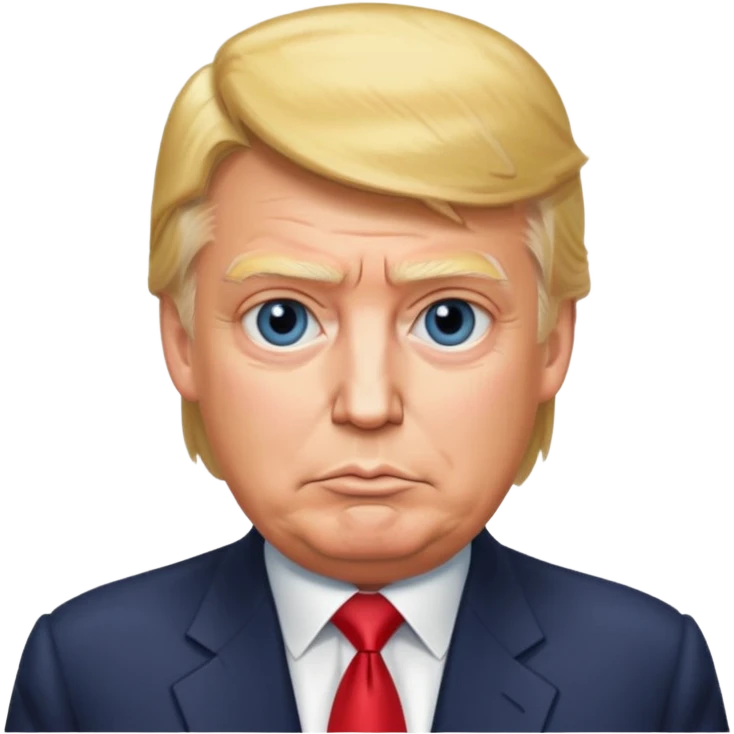 Donald trump with a sigma face emoji