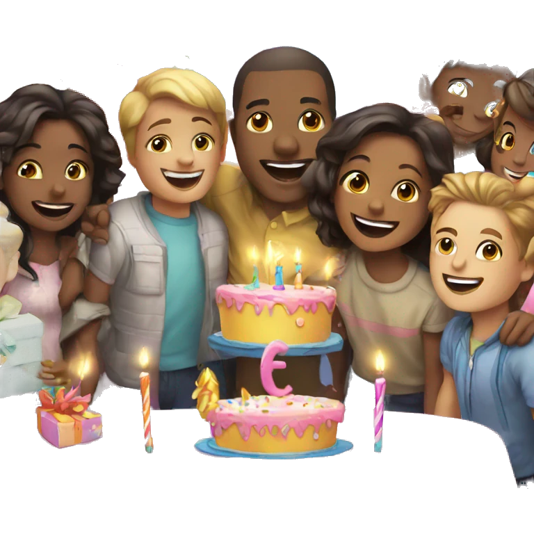 Happy birthday party emoji