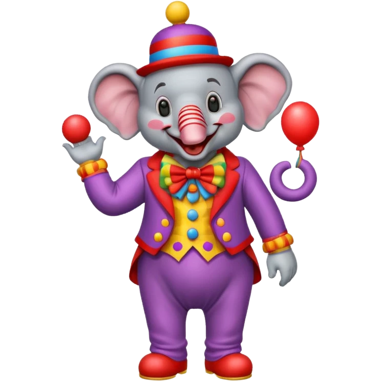 elephant clown, stand emoji