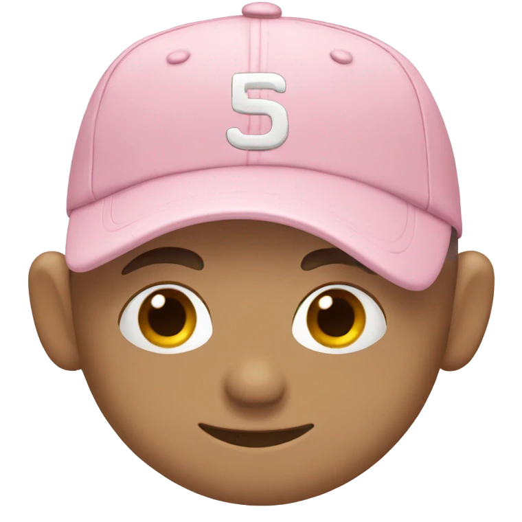 light pink baseball cap emoji
