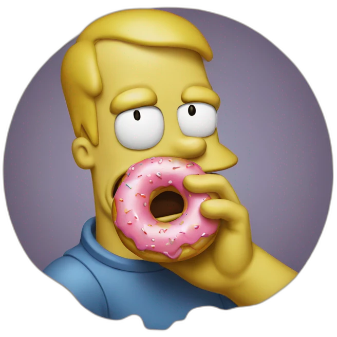 Homer eat donut emoji
