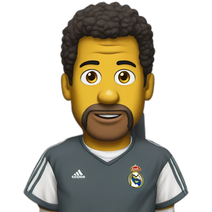 Hiper realistic The simpsons real madrid emoji