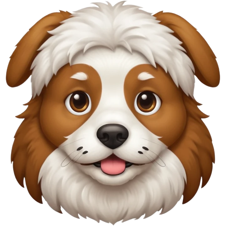 dog with mustached emoji
