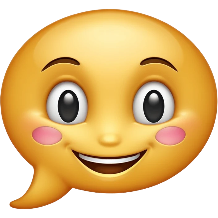 a speech bubble with a sly smile, representing gossip emoji