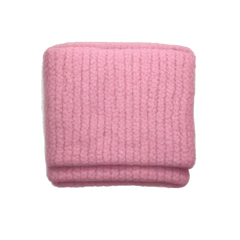 Pink cozy squared blanket emoji