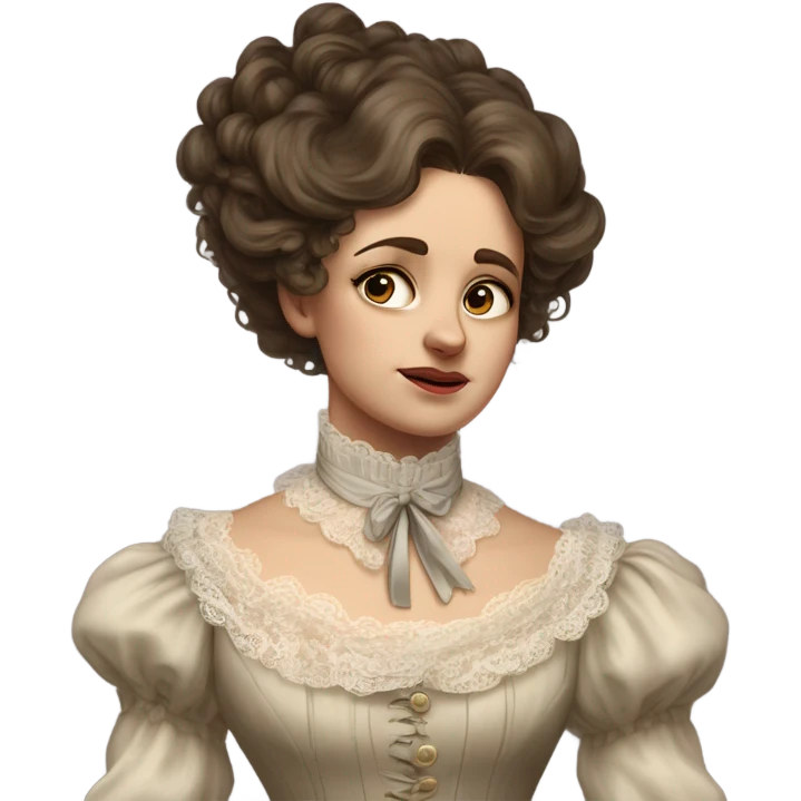 victorian woman crying emoji