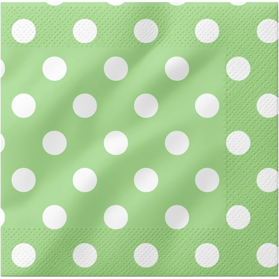green polka dot tissue emoji