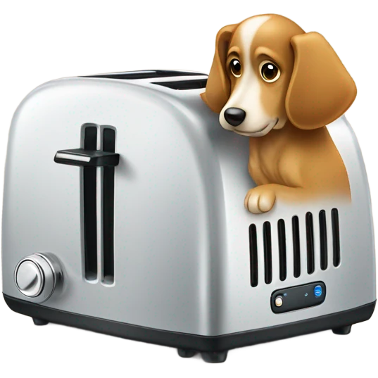 toaster with dog emoji