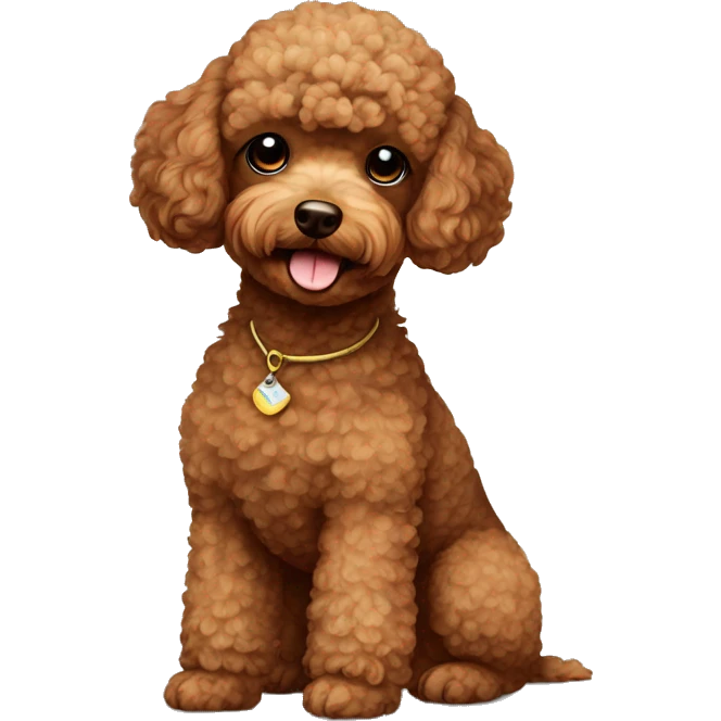 Toy poodle brown emoji