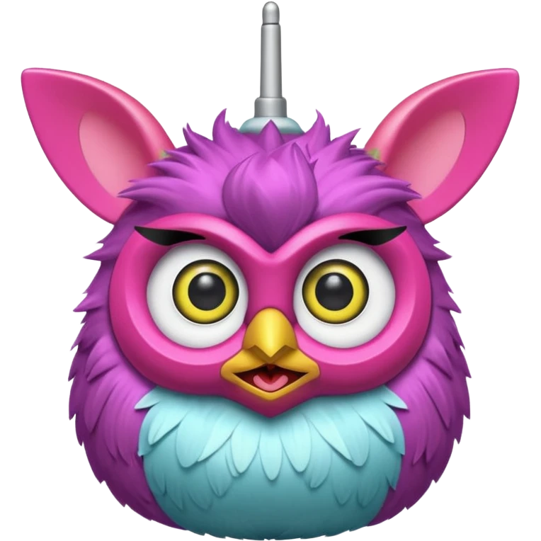 Furby 2012 with clear antena 1 on head and tiny beak emoji