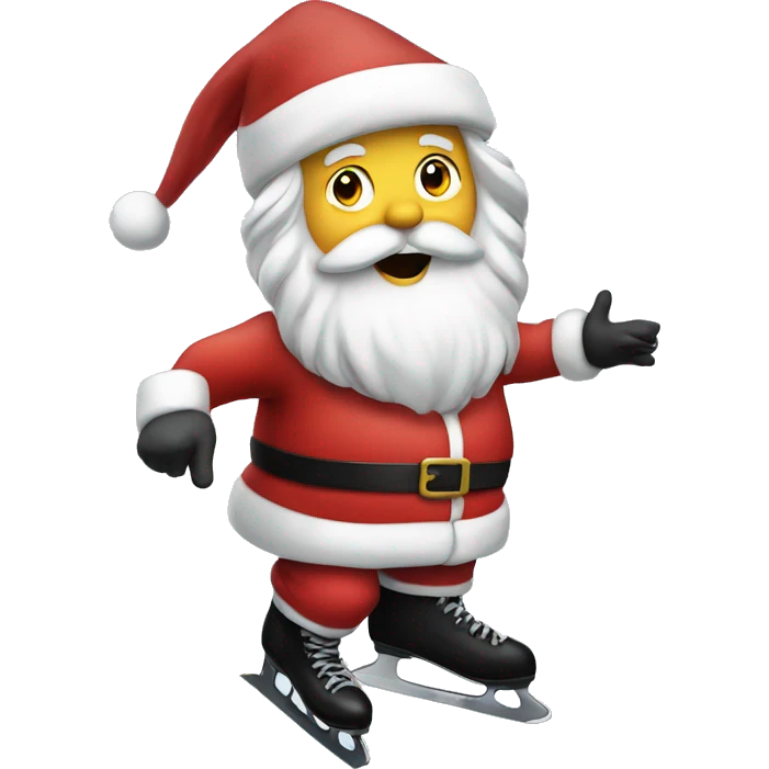 santa on ice skates  emoji