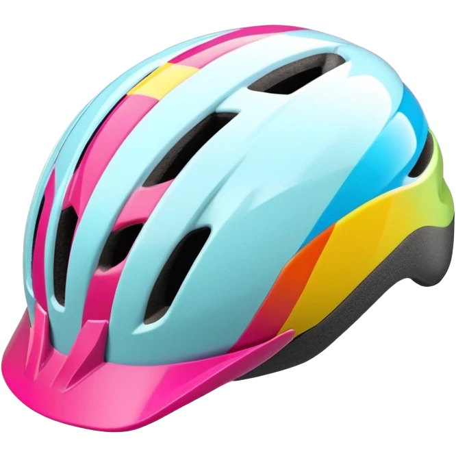 A vibrant bike helmet  emoji