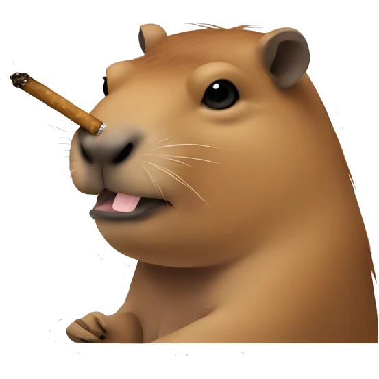 Capybara smoking emoji