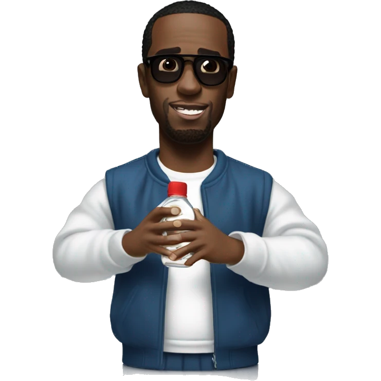 P. Diddy holding a bottle of baby oil emoji