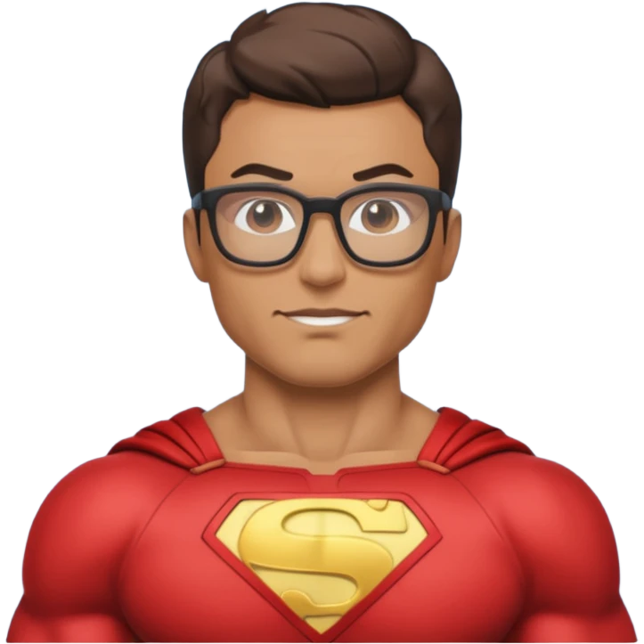 Glasses-Wearing super Heroe emoji