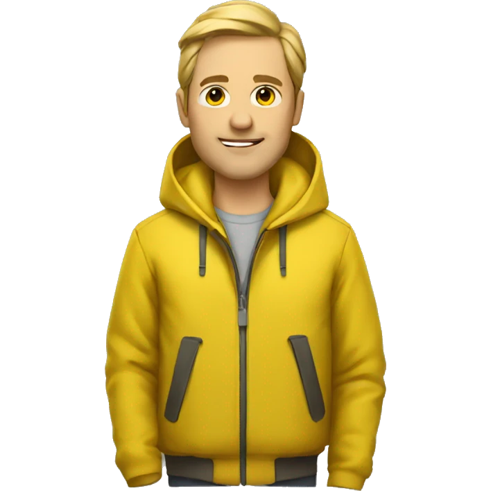 Man in yellow jacket emoji