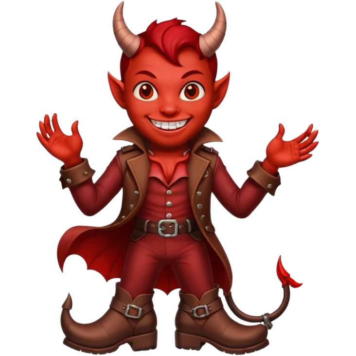 I need a devil wearing leather boots emoji emoji