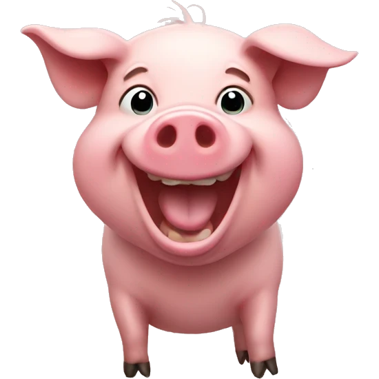 pig celebrating emoji