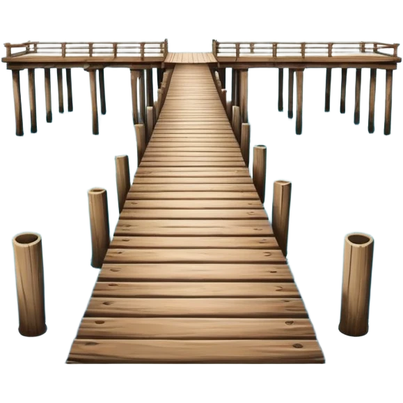 Pier on ocean over water emoji