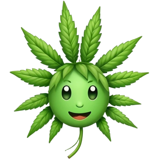 Marijuana kawaii emoji