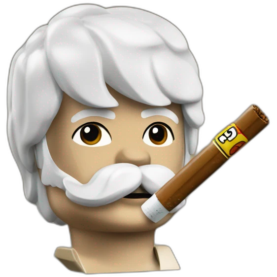 Un lego avec une cigarrete emoji