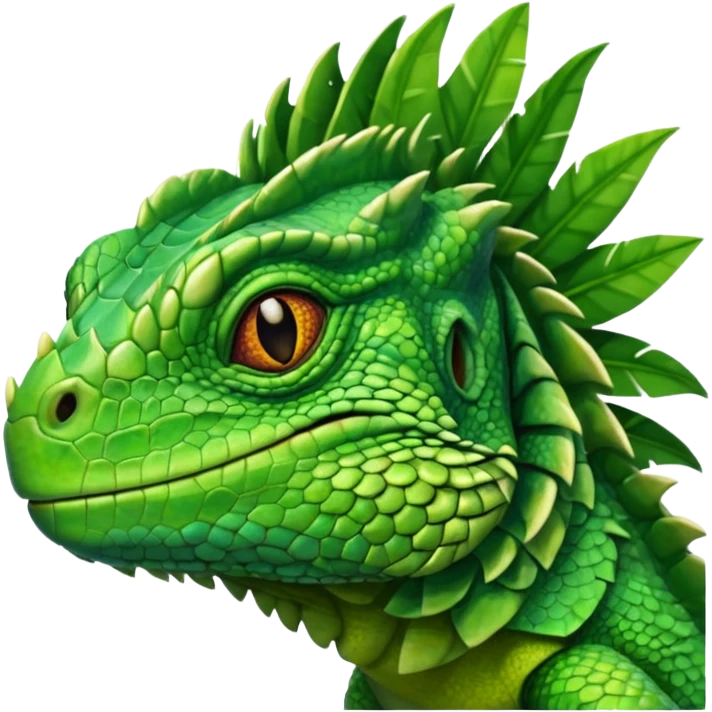
iguana, front face emoji