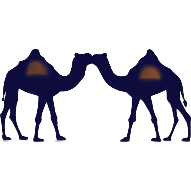 Egyptian kissing camel emoji
