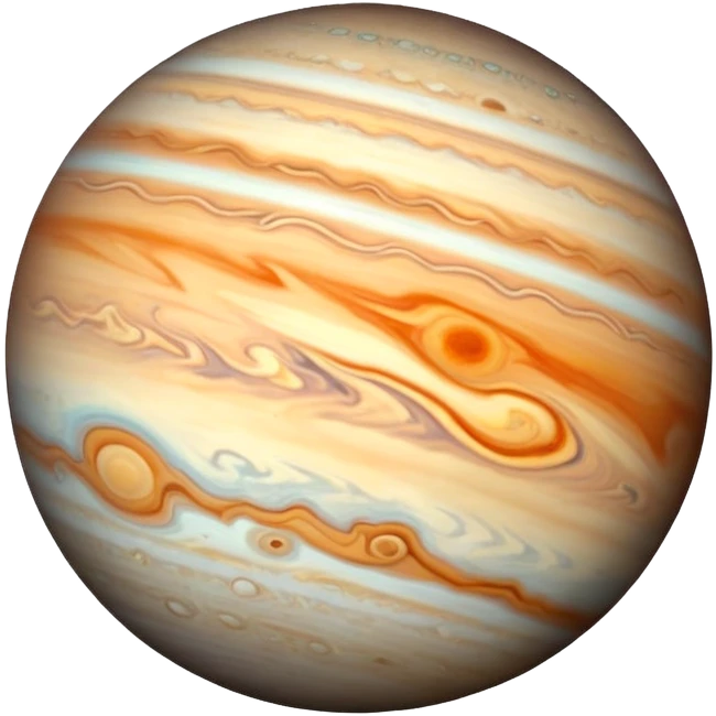 Jupiter is a round planet emoji