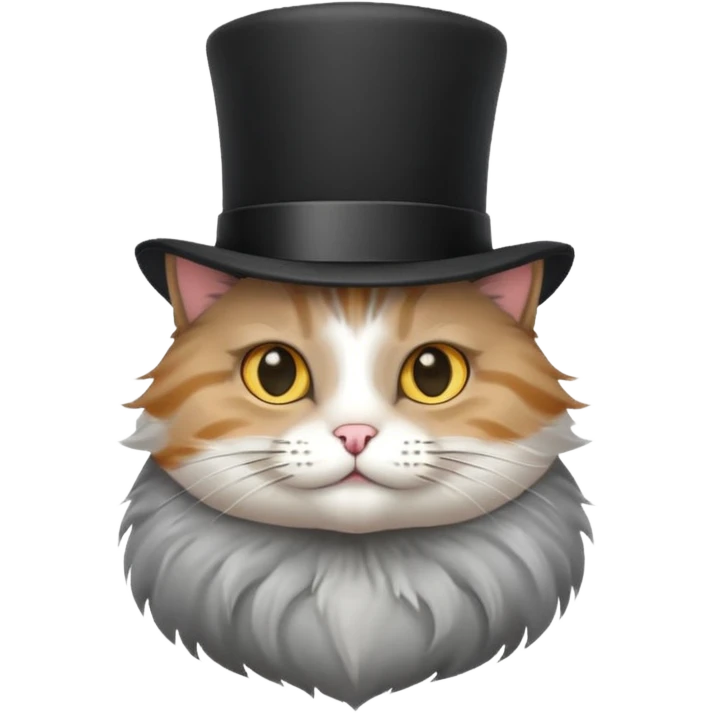 cat wearing a tophat emoji