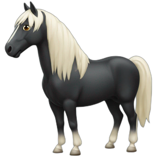 Cheval noir emoji