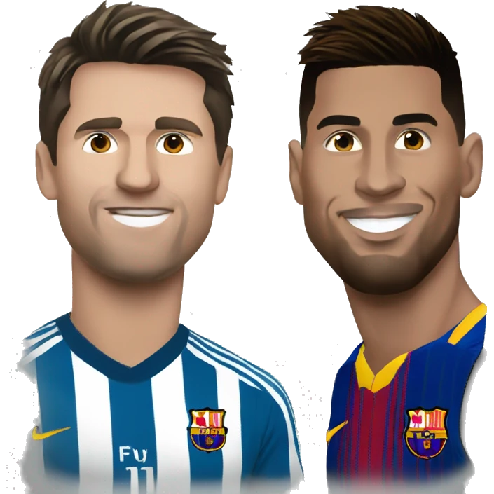 Ronaldo with messi emoji