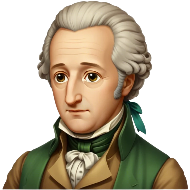 Cinematic Realistic Johann Wolfgang von Goethe Portrait Emoji, depicted as an intellectual literary giant with a thoughtful gaze and refined attire, rendered with detailed textures and warm classical lighting that captures his enduring literary influence. emoji