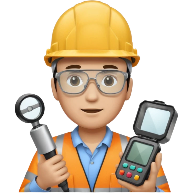 opérateur contrôle non destructif homme emoji