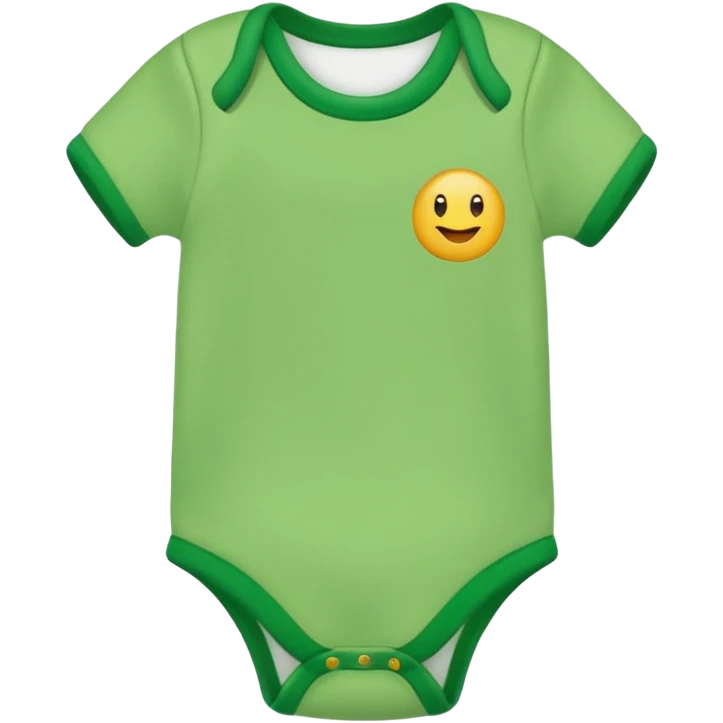 
Plain green baby’s onesie shirt emoji