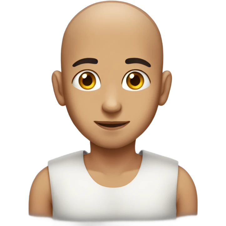 Arabian boy without hair and a little bit fat emoji