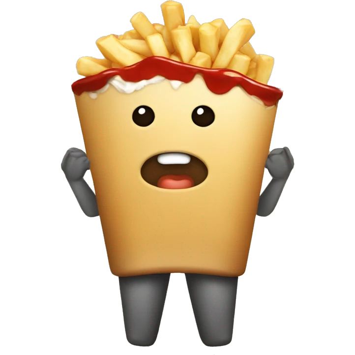 Poutin qui mange de la poutine emoji