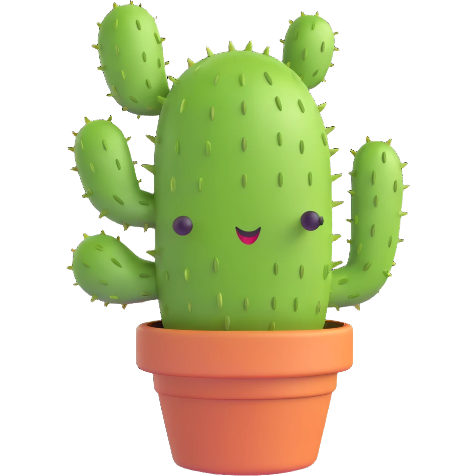 a green cactus emoji