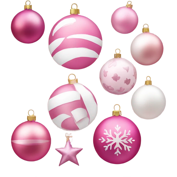 Christmas pink/white￼ emoji