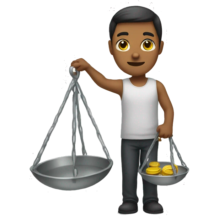 a person holding scales emoji