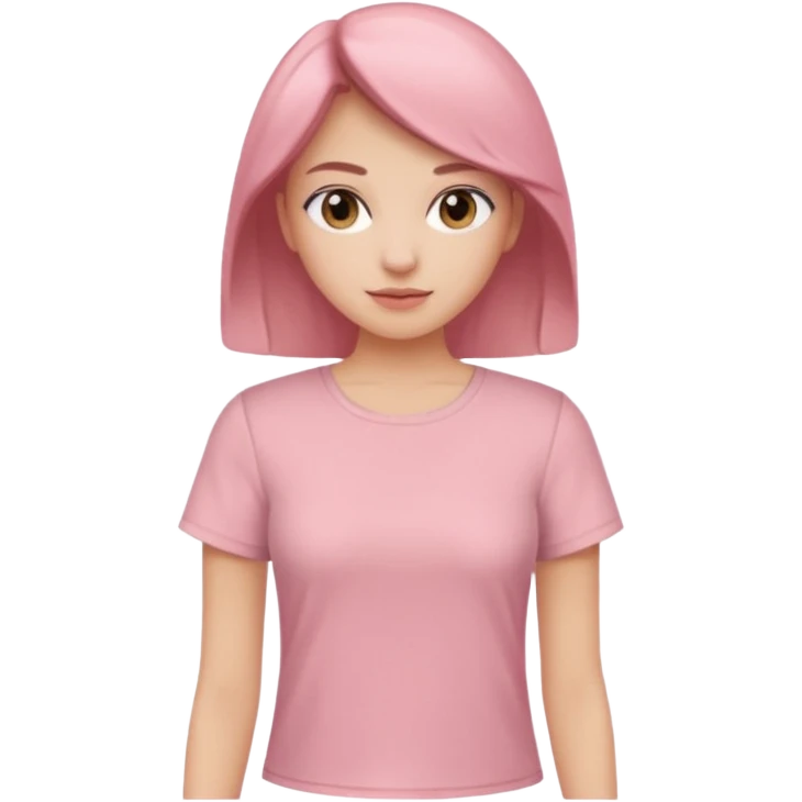 Rose-pink women’s top with short sleeves, soft fabric, gentle lighting, isolated on plain background. Complete plain, no textures. emoji