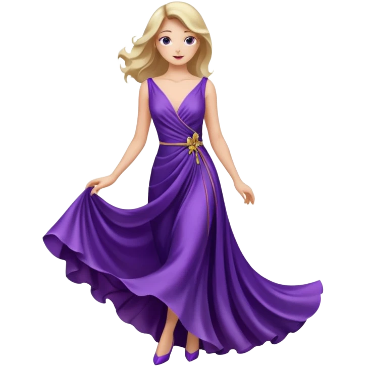 fancy purple dress emoji