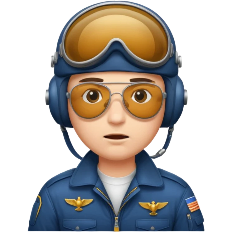 Confused pilot emoji