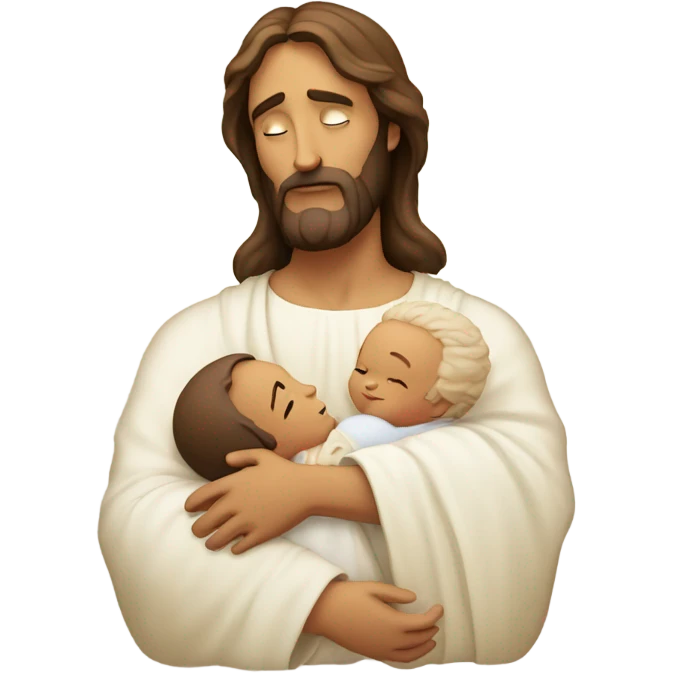 Jesus holding a baby emoji