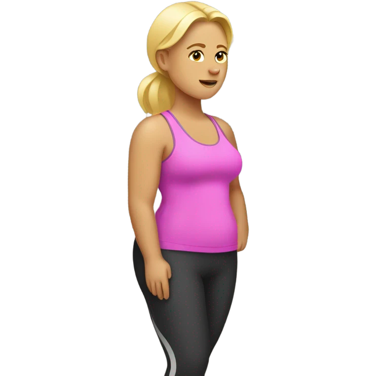 blondie overweight working out emoji