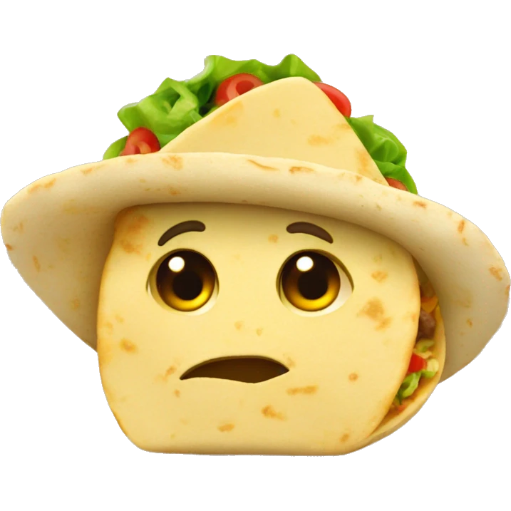 a soft tortilla Mexican taco emoji