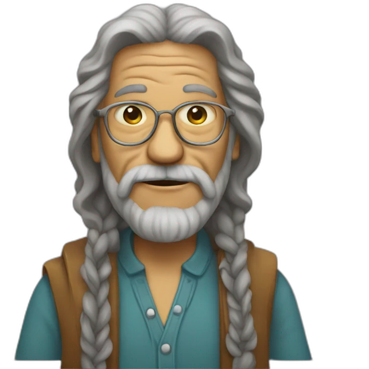 old hippy emoji