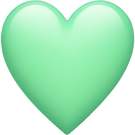 pastel green heart  emoji